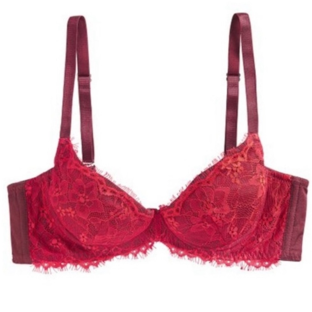 LBC push-up: Little Bra Company lace red bra 34C